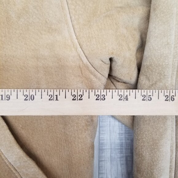 ✅Express Luxuries Faux Fur Lined Tan Genuine Leather Jacket Womens M Coat - Picture 5 of 12